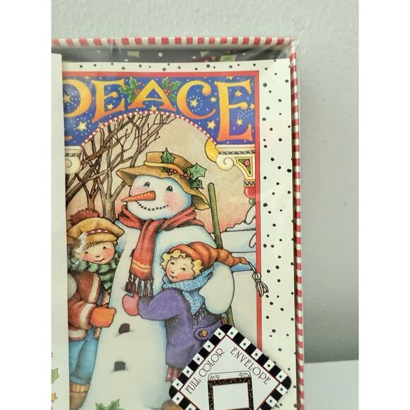 NEW (15) Mary Engelbreit Christmas Cards 7X5" ~ And Joy Always Happy Holidays - Picture 4 of 6